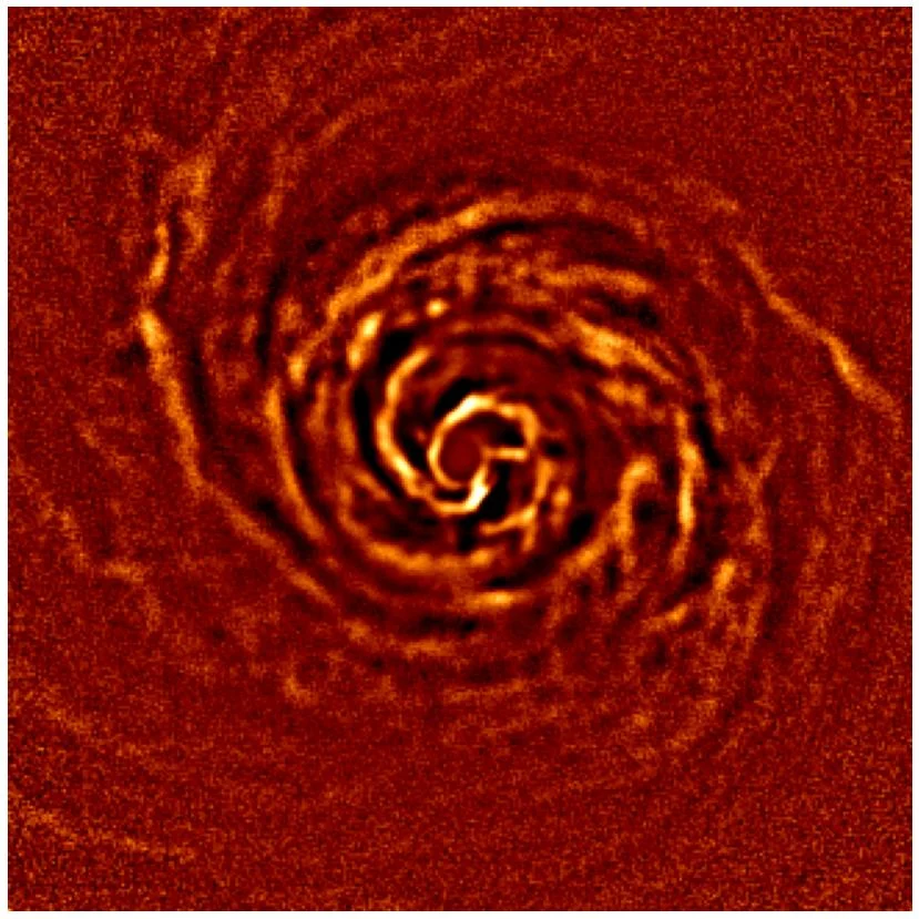 First observation of the rotation of a protoplanetary disc