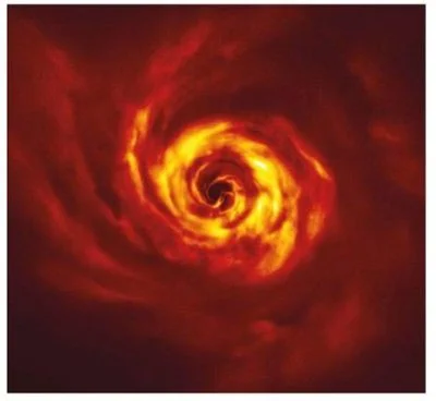 First observation of the rotation of a protoplanetary disc