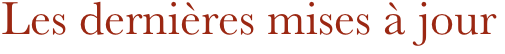 Les dernières mises à jour