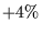 $+4\%$